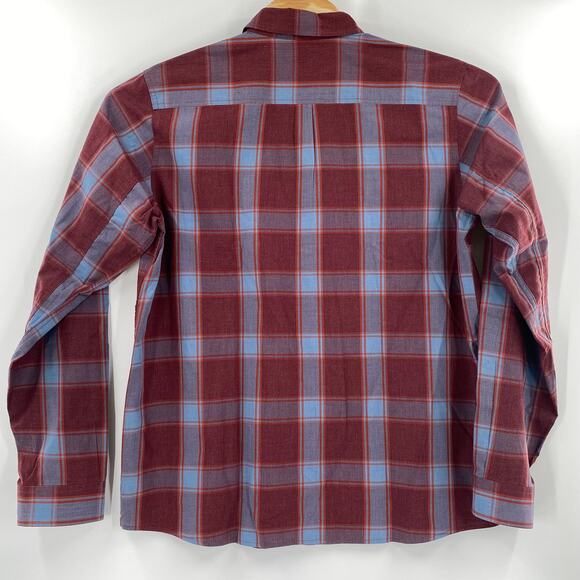 Mountain Hardwear XL Red Blue Plaid Long Sleeve Button Up Shirt - Picture 4 of 4